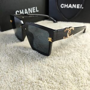 All black Chanel glasses